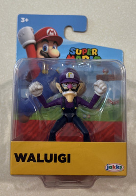 2024 Jakks Pacific  World of Nintendo Super Mario WALUIGI Mini-Figure  2.5''