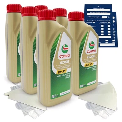 6 Litres Original Castrol EDGE M BMW LL04 5W-30 P01FEDC-00 4008177183652 Set - Photo 1/4