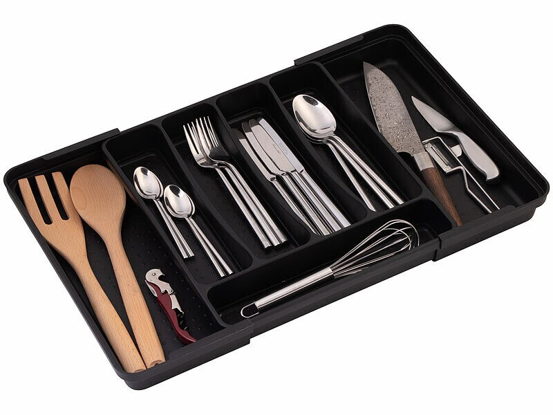 Rangement à couverts réglable Rosenst avec séparateurs modulaires