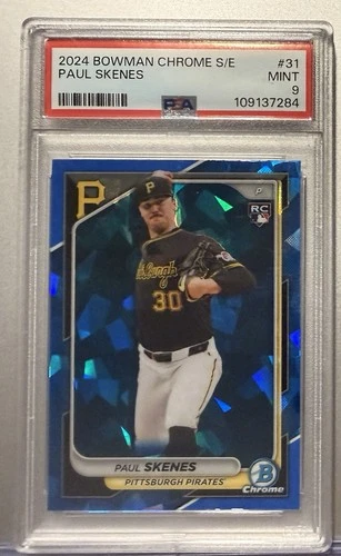 2024 Bowman Chrome Sapphire Paul Skenes #31 Rookie RC PSA 9
