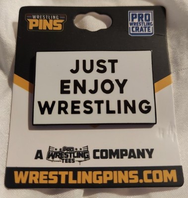 Just Enjoy Wrestling Enamel Pin - New