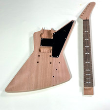 DIY Electric Guitar Kits Explorers Mahogany Body Neck Rosewood Fingerboard