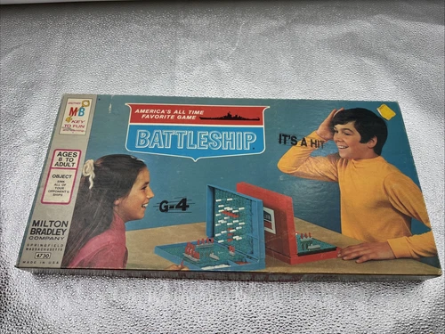 Vintage 1971 Battleship Milton Bradley Board Game In Original Box 4730 Complete