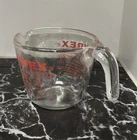 Pyrex Measuring Cup 508- 1 Cup Red Lettering, USA Vintage, Good Condition!
