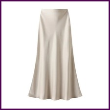 Temperament Elegant Satin Fishtail Skirt Mujer Faldas Vintage Maxi Skirts Women