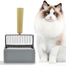 Metal Cat Litter Scooper with Holder,Stainless Steel Litter Scooper with Hold...