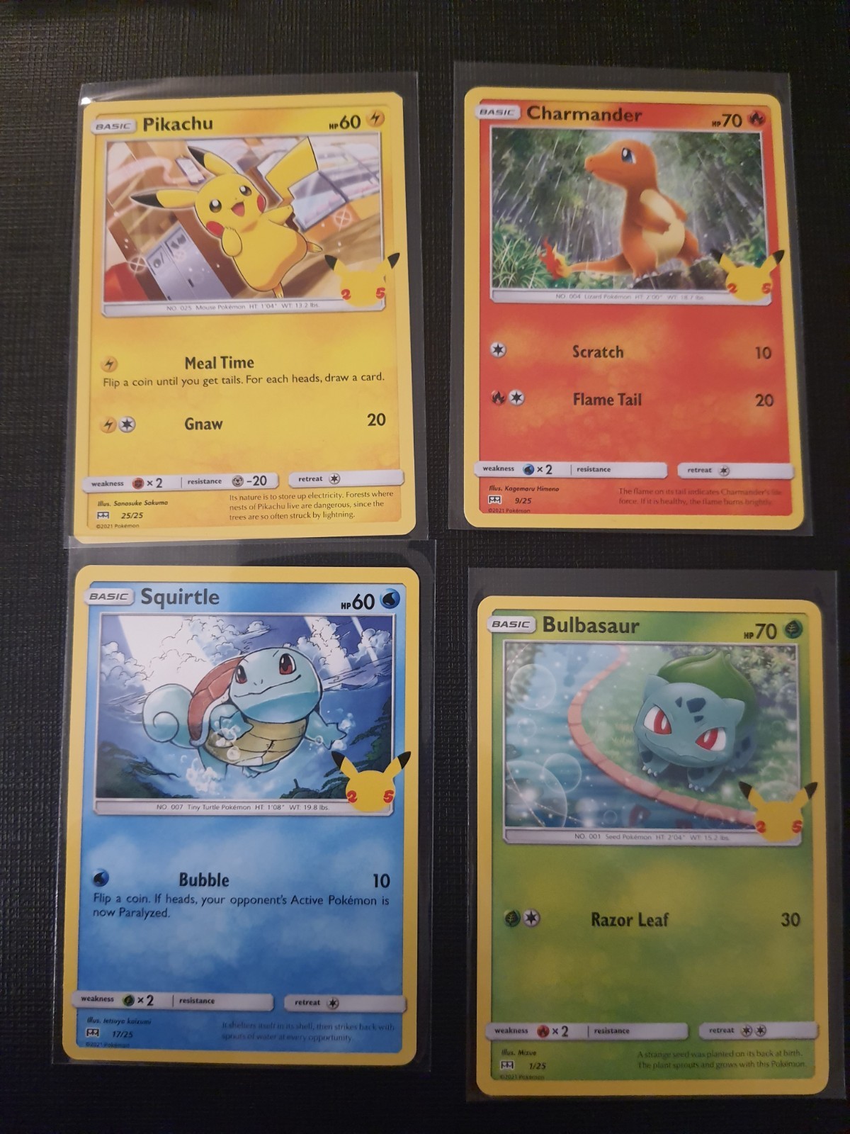 Kanto Pikachu Charmander Bulbasaur Squirtle Pokemon 25th Anniversary McDonalds