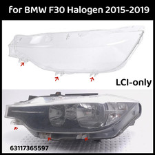 for BMW 3 Series F30 318d 320d Left Passenger Headlight Lens 2015-2019 7365597