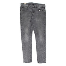 LEVI'S 512 BIG E Jeans Herren Grau Schmal Konisch Anthrazit Waschung W33 L34