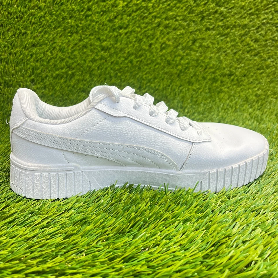 Puma Carina 2.0 Niños Talla 6Y Blanco Atlético Caminar Cuero Zapatos Tenis Foto 4 de 4