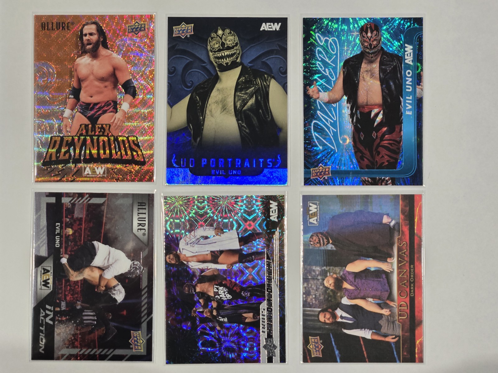 AEW Upper Deck 6 Card Lot Dark Order Evil Uno