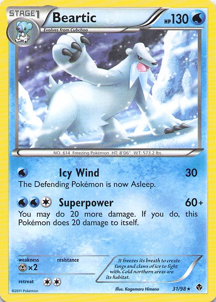 Pokemon Card - Beartic - (31/98 - Emerging Powers)