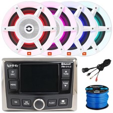 Infinity PRV-315.2 Bluetooth Receiver, 4x 8" 375W Speaker, Wire, AUX/USB Adapter