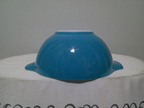 Vtg PYREX #442 Solid Turq Blue Cinderella NESTING Mixing Bowl 1.5 Qt EXCELLENT