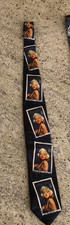 VINTAGE 1995 MARILYN MONROE "STAMPS" RALPH MARLIN BLACK TIE - ALMOST LIKE NEW