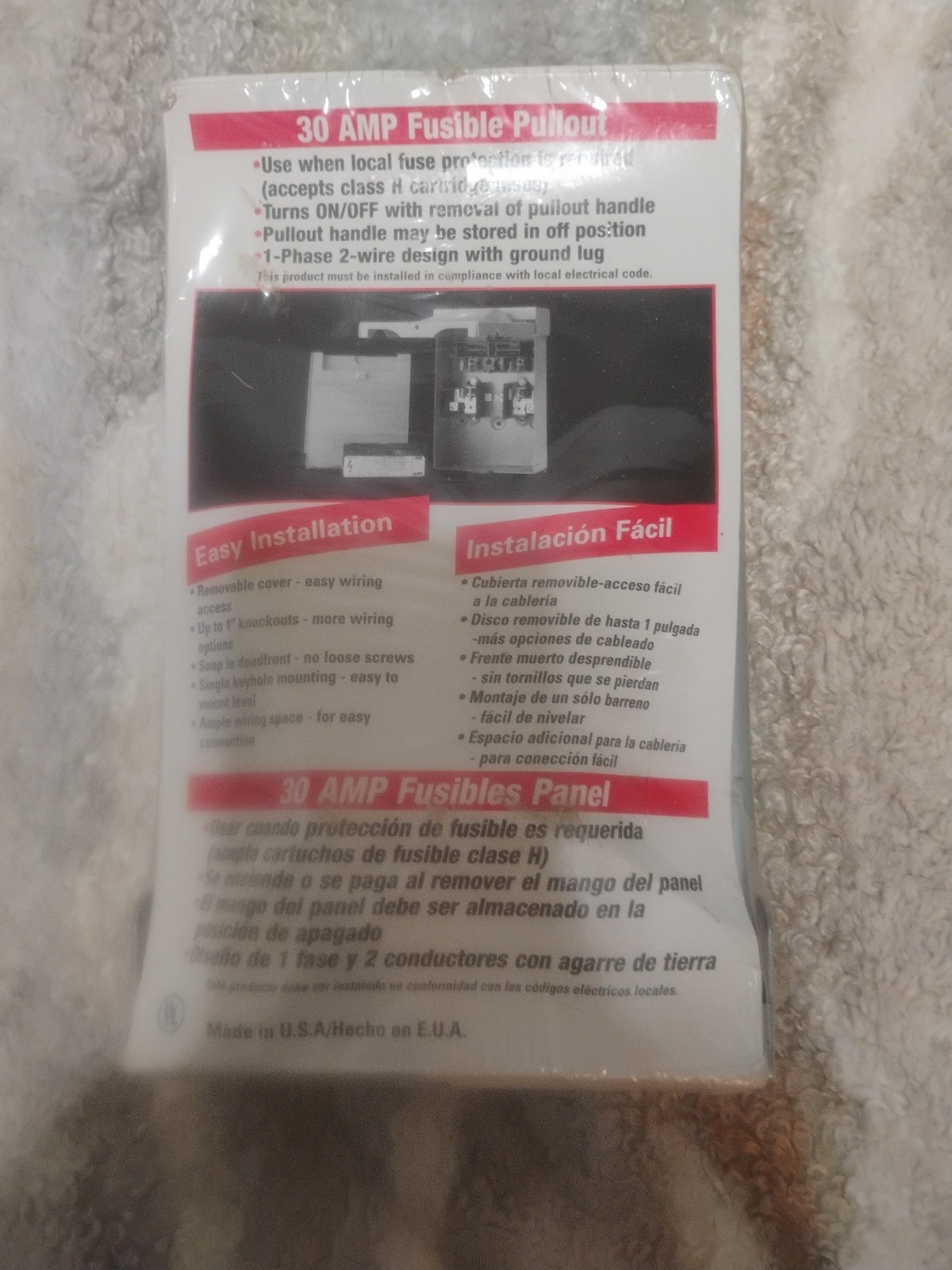 New Cutler Hammer 30 Amp Fusible Pullout A/C Disconnect DPF221RP (b)