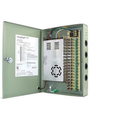 18 Channel 12 Volt DC Output 30A Camera Distributed Power Supply Box 12V DC 1...