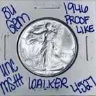 1946 BU UNCIRCULATED WALKING LIBERTY SILVER HALF DOLLAR AUTHENTIC U.S. MINT 4527