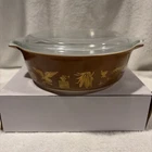 Vtg Pyrex Early American 1 Pt. Casserole Dish #471 With Lid