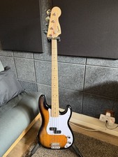 Fender Squier Precision Bass Electric Guitar Sunburst - With Flatwound Strings