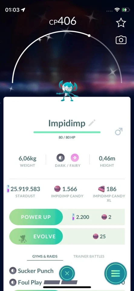 pokemon shiny impidimp go