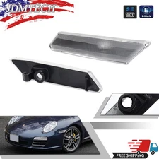Clear Front Side Marker Corner Lights Set For Porsche 911 997 987 Cayman Boxster