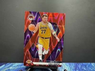 2024-25 Panini Mosaic Luka Doncic #100 Red Seismic 125/299 Los Angeles Lakers