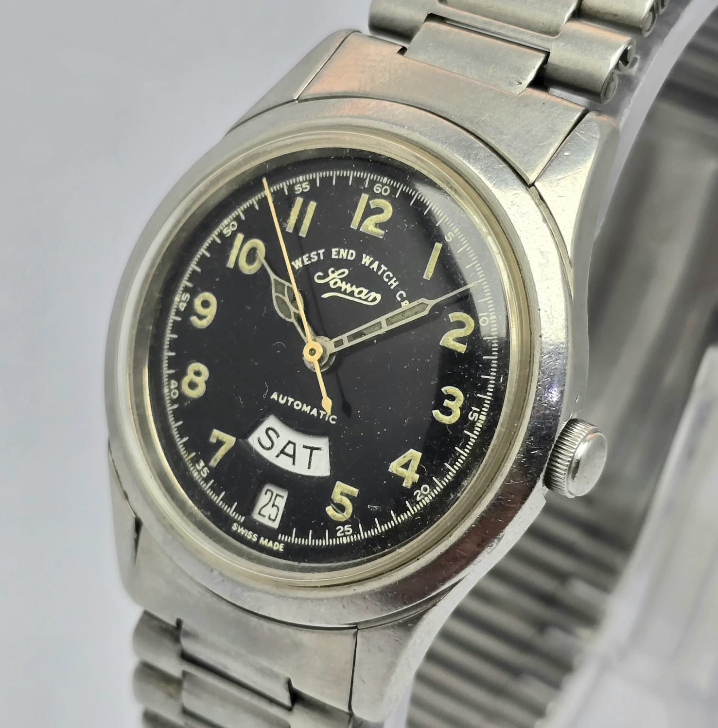 END WATCH S-4149 WEST DIAL SOWAR VINTAGE MEN’S CO AUTOMATIC WATCH MILITARY - vintagewatches.pk