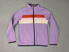 Cotopaxi Jacket Girls Medium Purple Fleece Full Zip Colorblock Hiking Outdoors