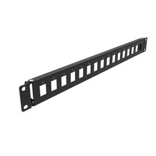1U Hinged 16 Port Blank Keystone Patch Panel For 19 Inch Rack Mount 1U16Holes