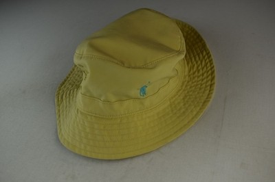 Polo Ralph Lauren Mädchen Fischerhut Gr. 5/7 Baumwolle gelb Sommer Strand Urlaub