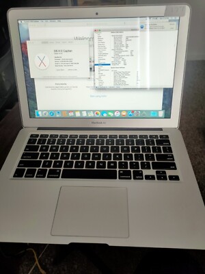 macbook air 13 inch 2012 8 GB RAM 1.8GHz Intel core i5 read no SSD working good