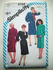 Loose fitting pleated dress pattern 6168 size 10 uncut