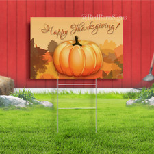 Happy Thanksgiving Turkey Day Holiday Season Fall Decoration Yard Sign Design B4