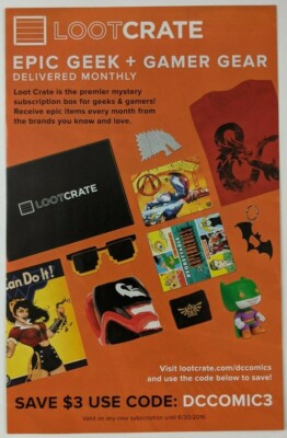 Loot Crate Epic Geek Gamer Gear Print Ad Poster Art PROMO Original Wonder Woman
