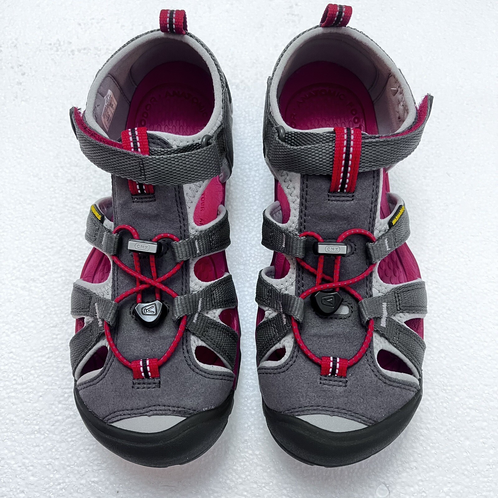 Sandali sportivi KEEN donna 6 M grigio rosso impermeabili lavabili escursionismo