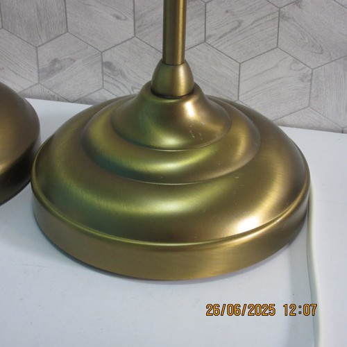 Pair of IKEA ÅRSTID Table Lamps – Brass Finish with Shade Holders & Rings - Picture 14 of 18