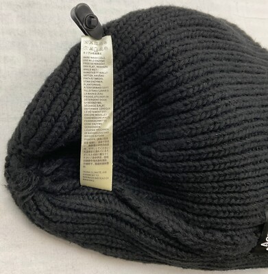 Acne Studios Pansy Wool Beanie Face Logo Ribbed Knit Hat One 