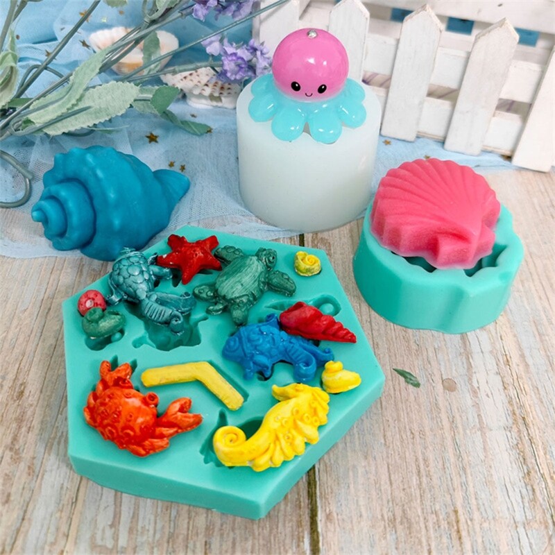 DIY Fondant Moulds Clay Molds Soap DIY Marine Life Series Modeling