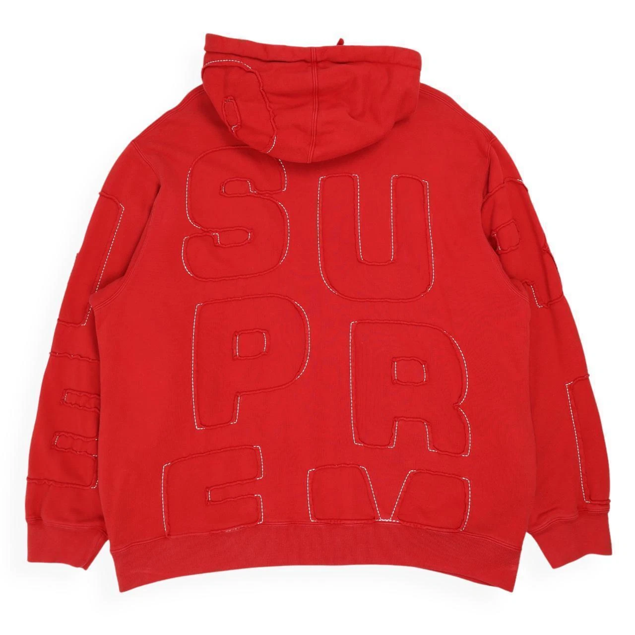 Felpa con cappuccio Supreme Cutout Letters taglia X Large rossa