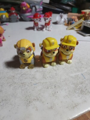 [3] RUBBLE - Paw Patrol Pup with Transforming Backpack Action Figure 2.5 in@
