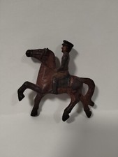 VINTAGE INFANTRY SOLDIER ON HORSE STEEL TOY SOLDIER