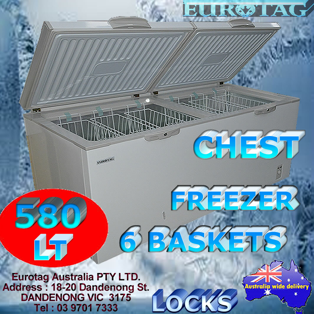 EUROTAG 600LT COMMERCIAL WITH LOCKS CHEST FREEZER Brand New 12 Months