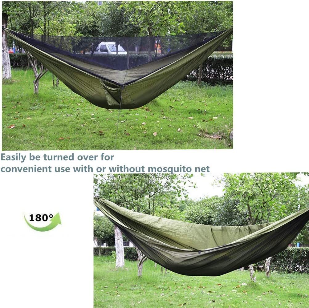 Double Person Camping Hammock With Mosquito Net + Rain Cover Tent Tarp