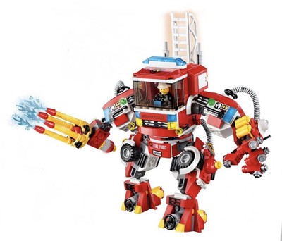 lego movie fire truck mech