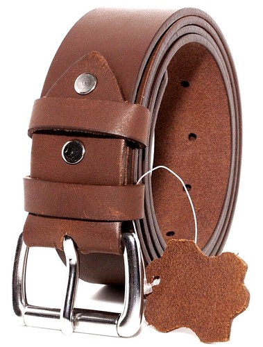 Men's Genuine Buffalo Leather Belt FULL GRAIN 1.5" width, Handmade, By Amish USA - Picture 15 of 23
