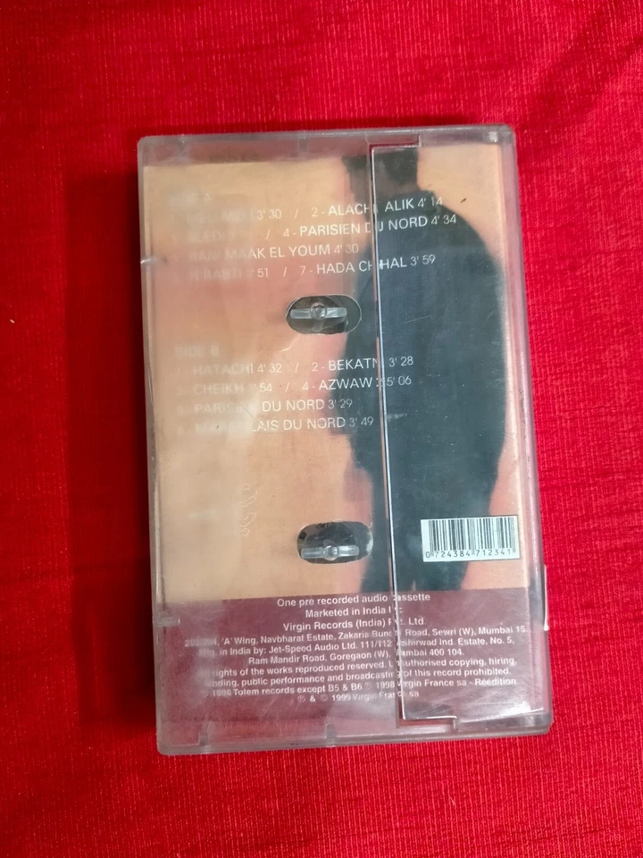 Cheb Mami Meli Meli Sting RARE orig Cassette tape INDIA indian  2000 - Image 3 of 4
