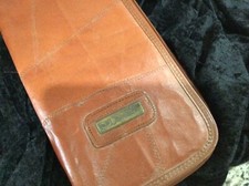 Vintage Jameslee Leather Travel Tie Case, c 1980 s