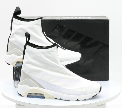 Nike Da Uomo UK 8 EU 42.5 IMBOSCATA 180 Hi Bianco Nero Scarpe Da Ginnastica  Rrp £ 170 LR | eBay