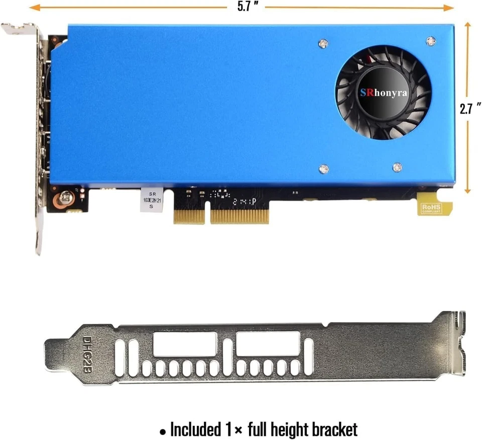 GT 1030 Low Profil Graphics Card 2GB  Dual HDMI GDDR5 64 Bit PCI-e 3.0 x4 x8 x16 - Image 4 of 4